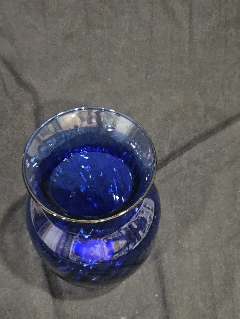 Vtg Indiana Glass Cobalt Blue Illusions Swirl Vase 8
